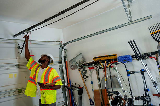 Professional Garage Door Panel Replacement technician working in Bryson City, NC